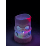 Bougie LED Photophore Crâne 7,5 cm – Halloween – Image 2