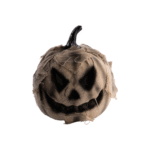 Citrouille Jute LED Grise 16 cm – Décoration Halloween
