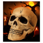 Crâne 21 cm à Mâchoire Mobile – Décoration Halloween – Image 2