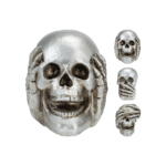 Crâne Métallisé 10 cm – Décoration Halloween