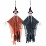 Fantôme à Suspendre Chapeau & Cheveux Blancs 85 cm – Image 3
