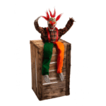 Clown Assis sur Caisse LED 65 cm – Halloween