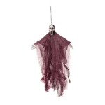 Squelette avec Tissu Rouge 60 cm – Décoration Halloween