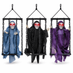 Grand Fantôme en Cage Son, LED & Mouvement – Halloween – Image 4