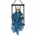 Grand Fantôme en Cage Son, LED & Mouvement – Halloween – Image 2
