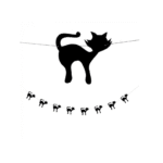Guirlande Papier Chats Noirs 2,5 m – Halloween