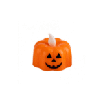 Bougie LED Chauffe-Plat Citrouille 4 cm – Halloween