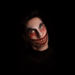 Tatouage Visage Bouche Clown Halloween