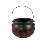 Porte Bonbons Chaudron Plastique Noir 18 cm