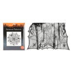 Nappe Toile d’Araignée Halloween 132 x 178 cm Noire – Image 2