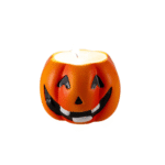 Bougie Citrouille en Cire & Céramique 7 cm – Halloween