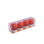 Set de 4 Bougies Citrouille en Cire 4,5 cm – Halloween – Image 2