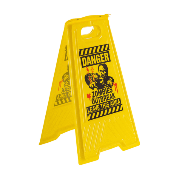 Panneau de Sol PVC Jaune 50 x 30 cm – Halloween