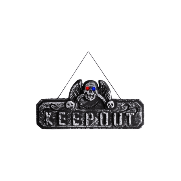Panneau LED Keep Out 42 cm – Décoration Halloween