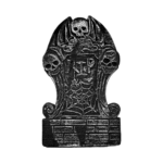 Pierre Tombale RIP avec Crânes 34 x 59 cm – Halloween