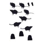 Set de 12 Stickers Souris 24 cm – Décoration Halloween