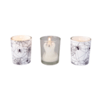 Set de 3 Bougies Halloween en Verre – Décoration