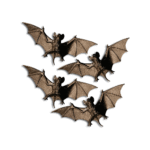 Set de 4 Chauves-Souris 11 cm – Déco Halloween