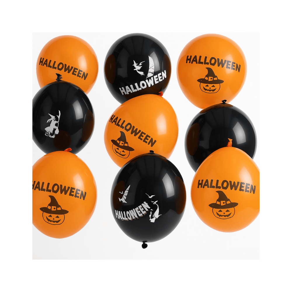 alpha-55-set-de-8-ballons-halloween-1197397338.png Set de 8 Ballons Halloween – Décoration Festive – Image 1