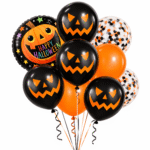 Set de 9 Ballons Latex Citrouilles – Halloween