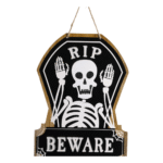 Tableau Beware en Bois 35 cm – Décoration Halloween