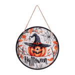 Tableau Citrouille Halloween en Bois D.37 cm