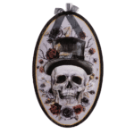 Tableau Crâne Lord en Bois 35 cm – Halloween