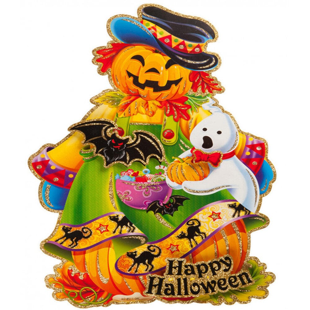 alpha55-poster-epouvantail-halloween-en-papier-relief-1195993410.jpg Poster Épouvantail Halloween Relief 56 x 37 cm – Image 1